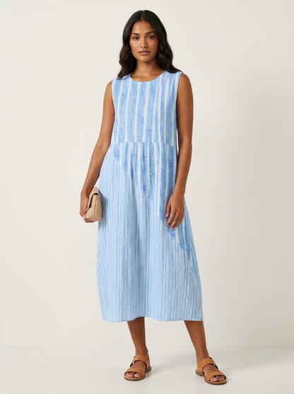Elodie Tiered Midi Dress in Multicolor
