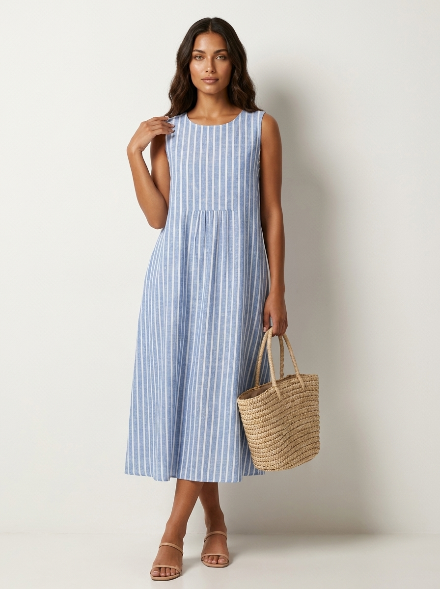 Elodie Tiered Midi Dress in Multicolor