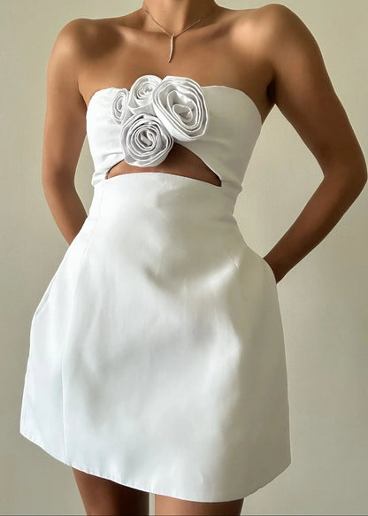 Elspeth Strapless Mini Dress in Pink