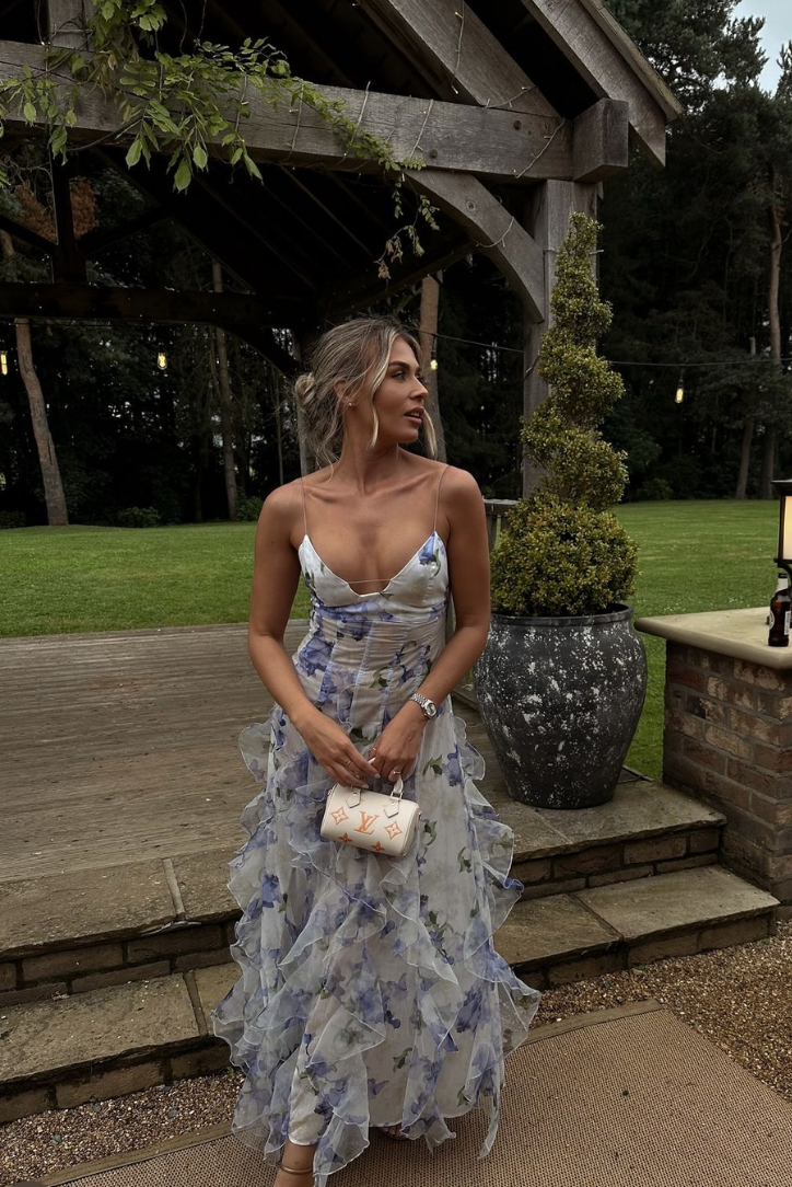 Emberly Sleeveless Maxi Dress in Blue