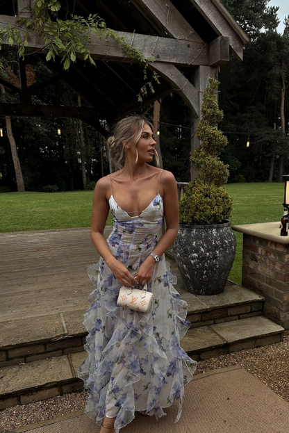 Emberly Sleeveless Maxi Dress in Blue