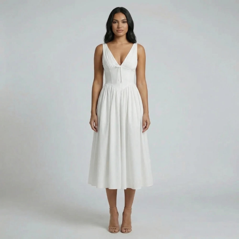 Cassandra Tie Midi Dress - product image 7