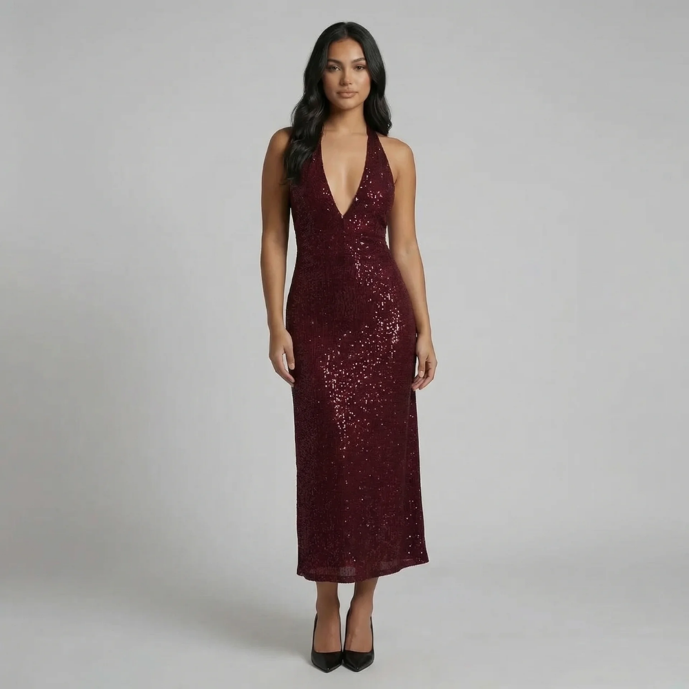 Emily Sequin Midi Dress