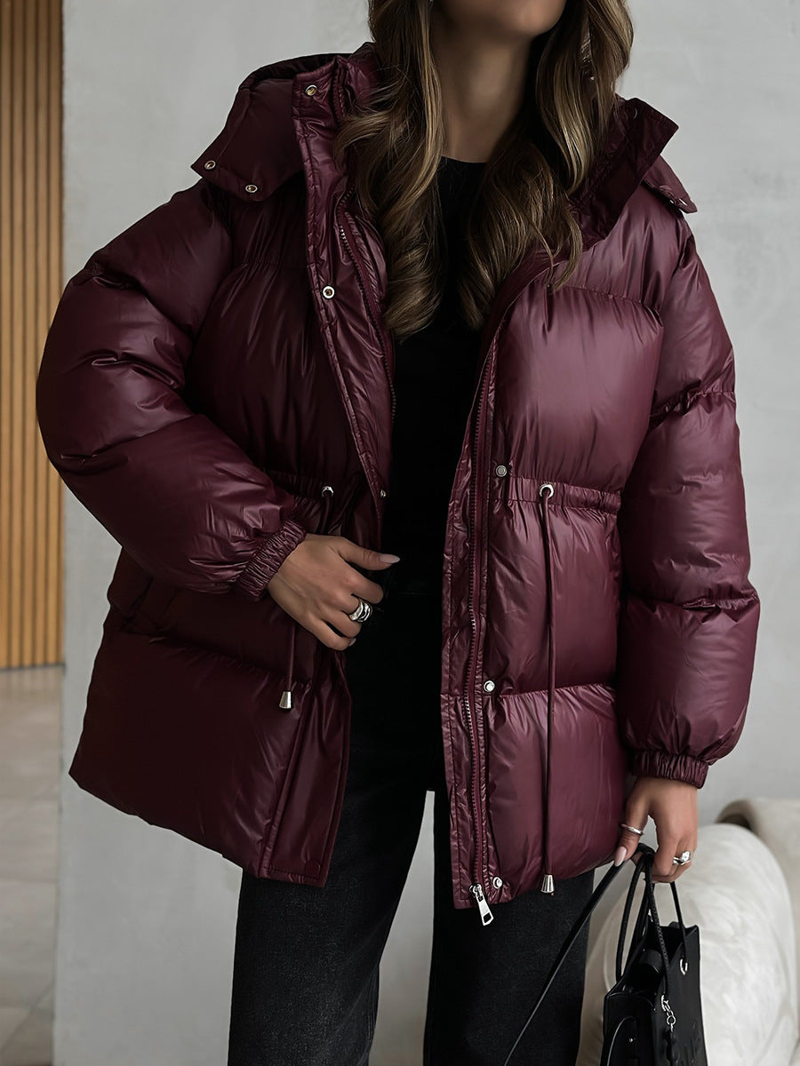 Esther Drawstring Waist Jacket in Black