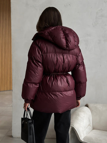 Esther Drawstring Waist Jacket in Black