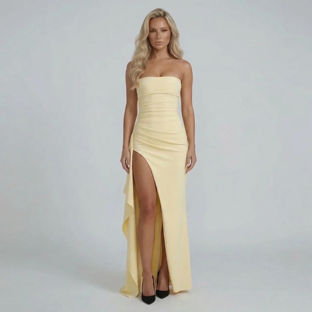 Eve Ruched Maxi Dress