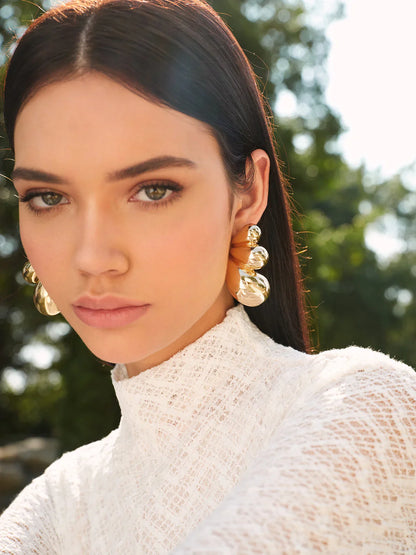 Evelyn Butterfly Wing Earrings in Gold