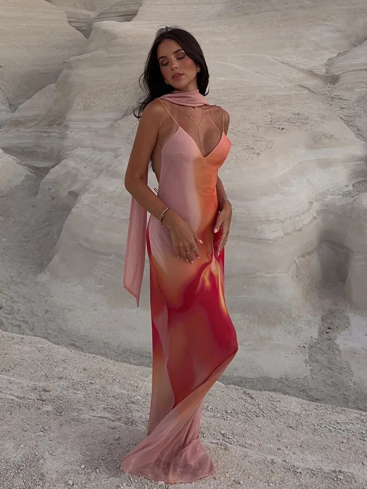 Fayah Open-back Maxi Dress