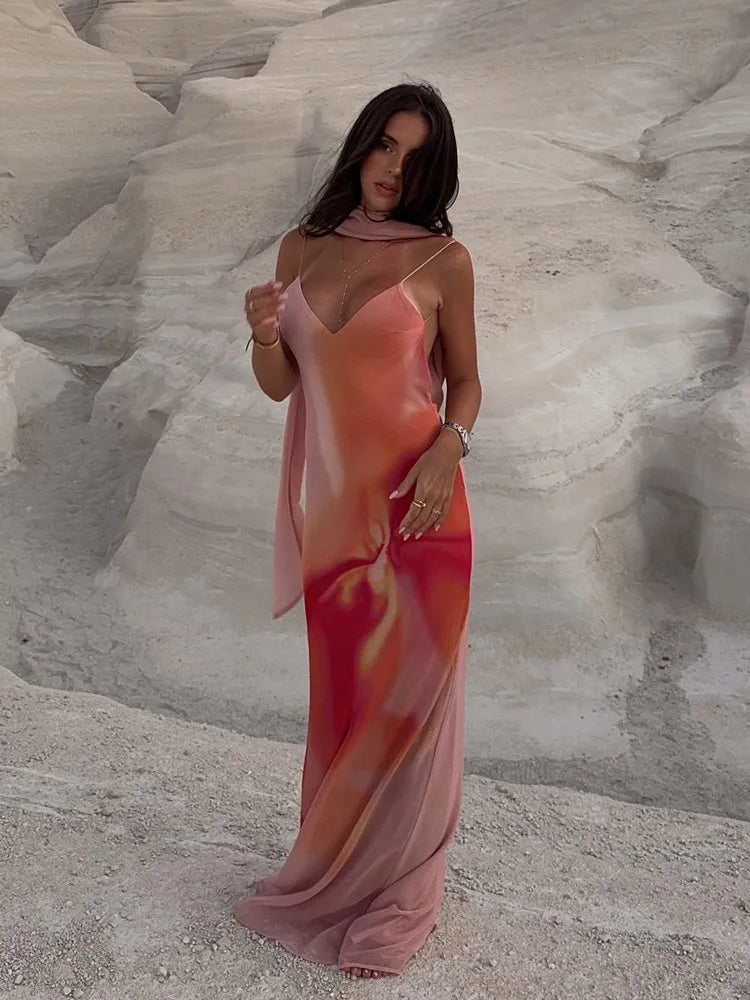 Fayah Open-back Maxi Dress