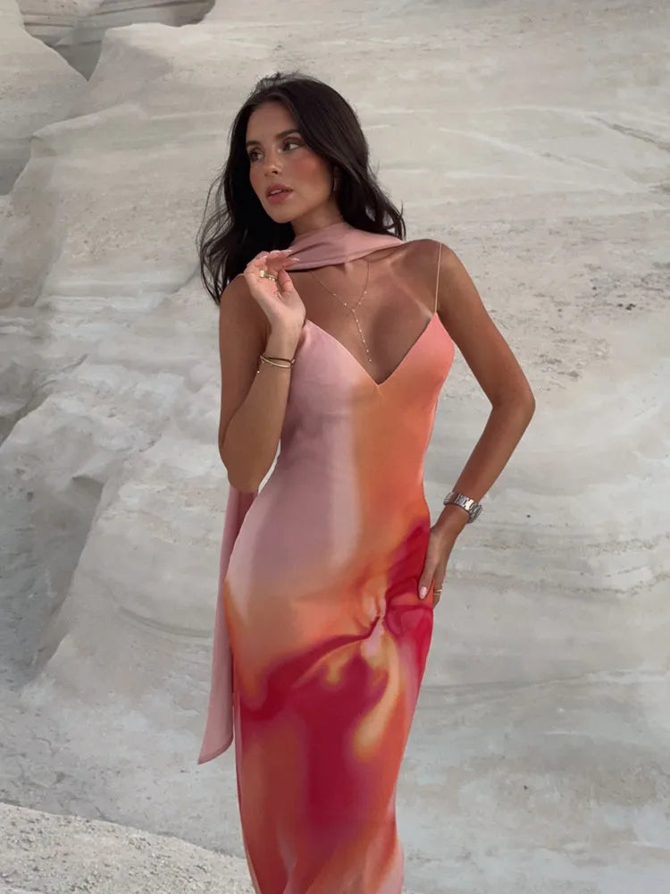 Fayah Open-back Maxi Dress