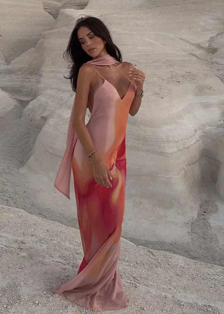 Fayah Open-back Maxi Dress