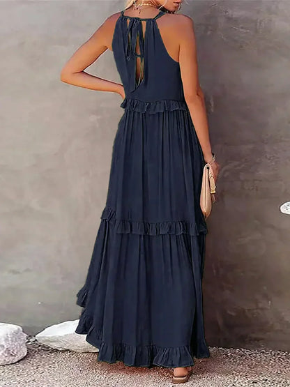 Gabriella Tiered Maxi Dress in Pink