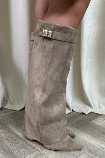 Women boots, back view