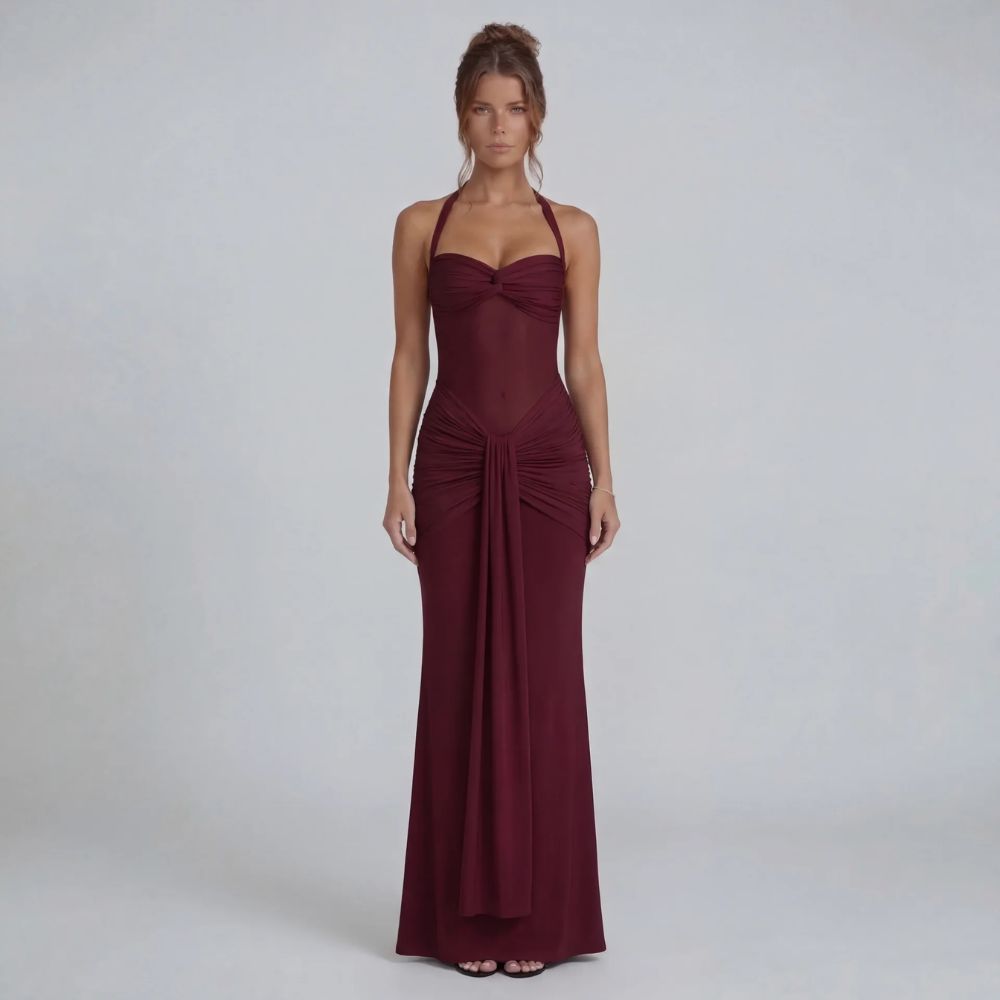 Grace Ruched Maxi Dress