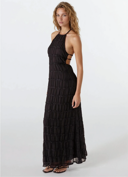 Greta Backless Maxi Dress in Cream