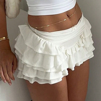 Hanna Layered Ruffle Set in White