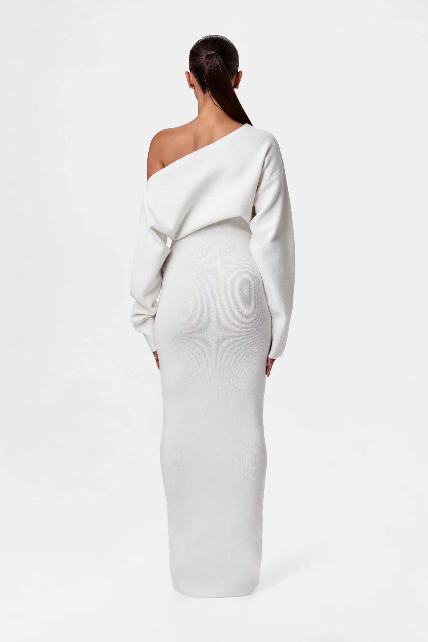 Women one-shoulder maxi dress, front view