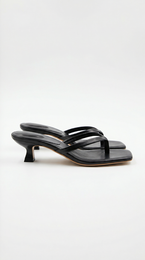 Ieza Strappy Kitten Heels in Black