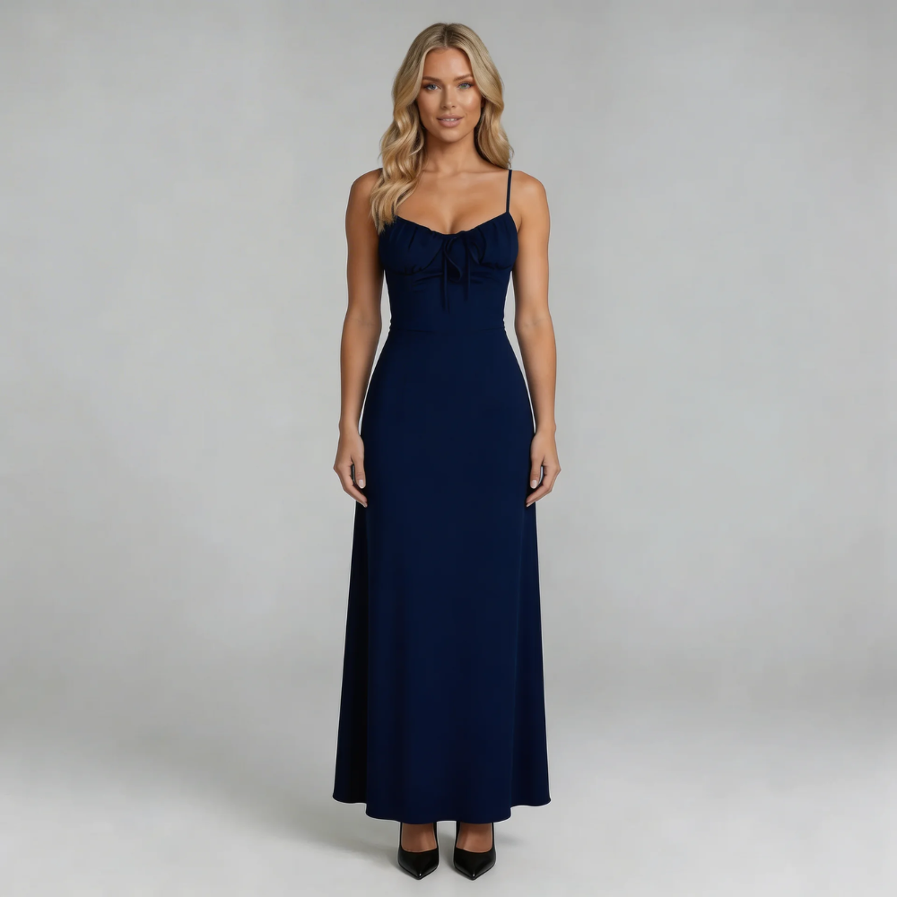 Iliana Lace-Up Maxi Dress