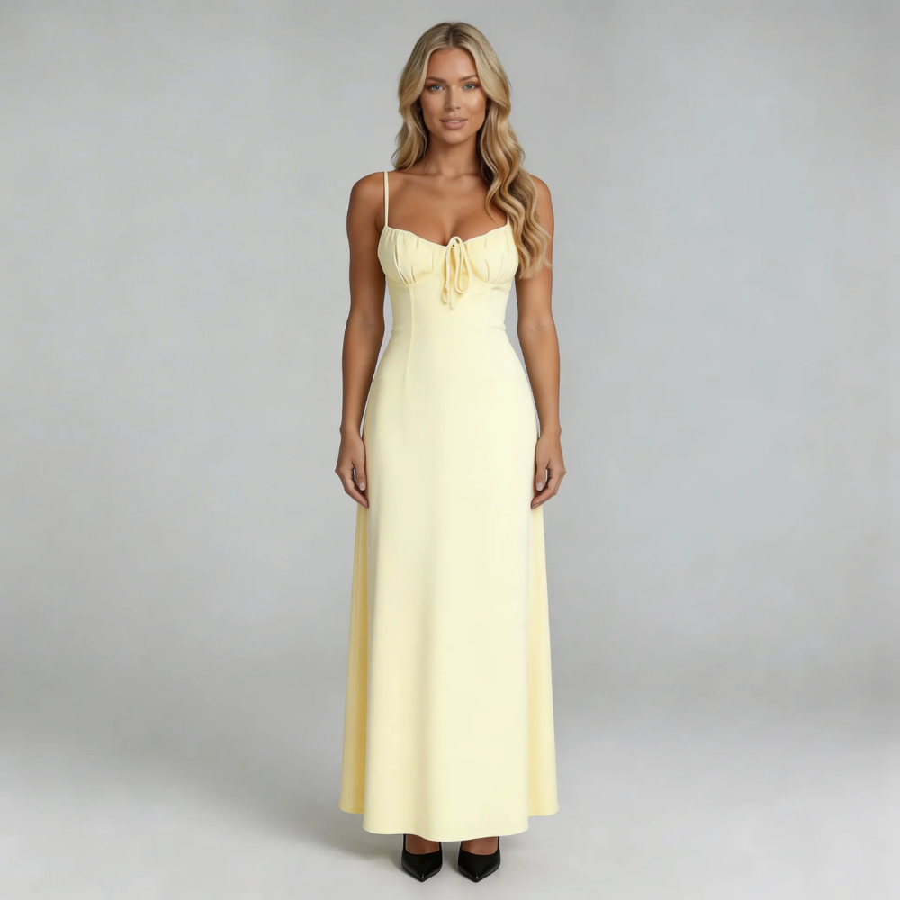 Iliana Lace-Up Maxi Dress