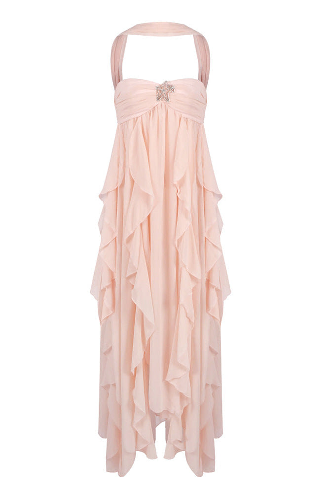 Imogen Strapless Maxi Dress in Pink