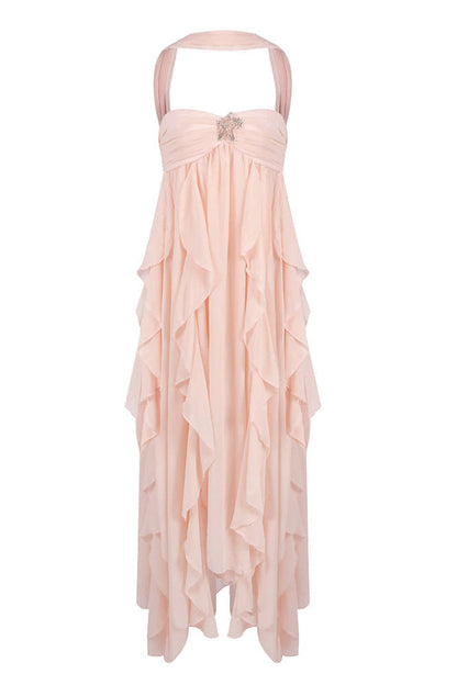 Imogen Strapless Maxi Dress in Pink