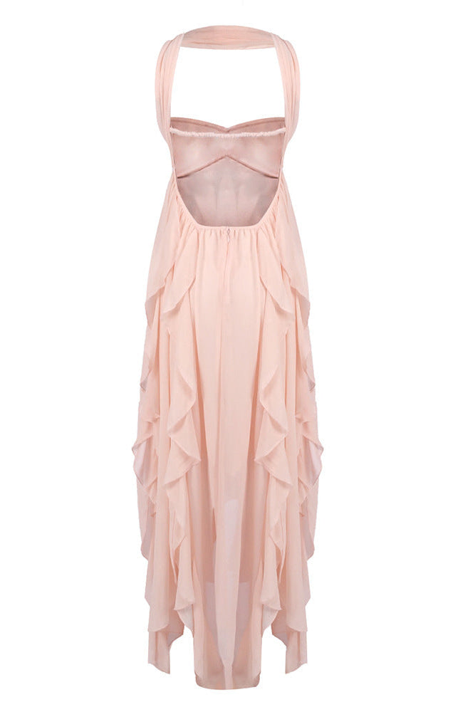 Imogen Strapless Maxi Dress in Pink