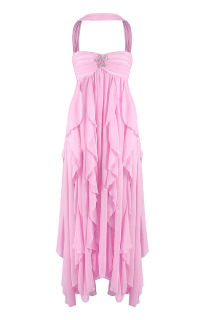 Imogen Strapless Maxi Dress in Pink