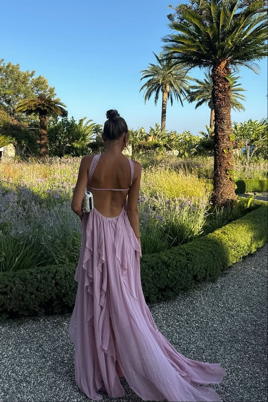Imogen Strapless Maxi Dress in Pink