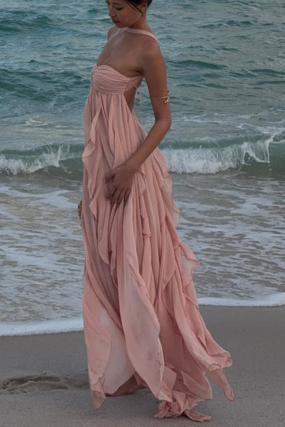 Imogen Strapless Maxi Dress in Pink