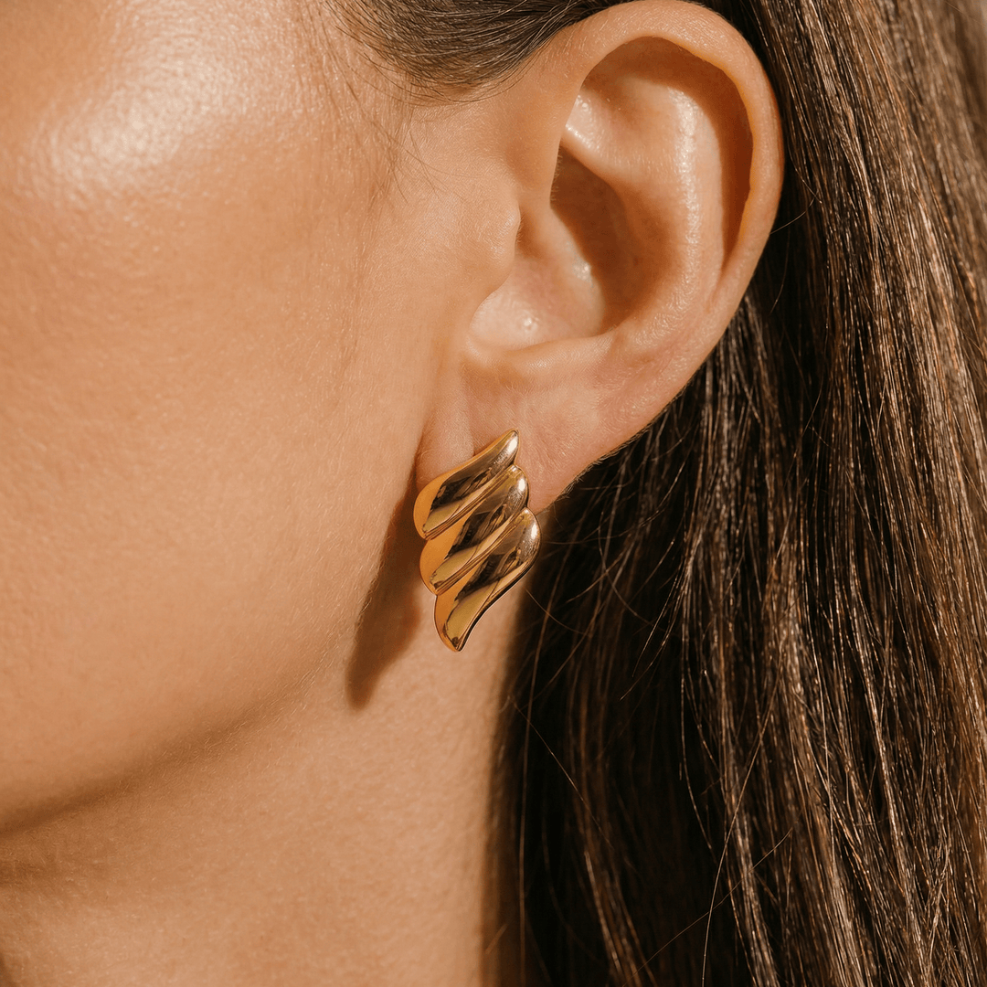 Isla Layer Wing Earrings in Gold