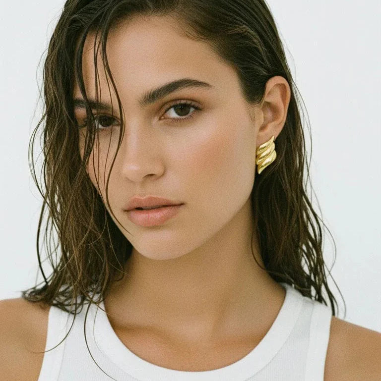 Isla Layer Wing Earrings in Gold