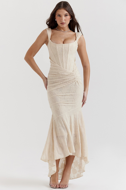 Women bodycon maxi dress, front view
