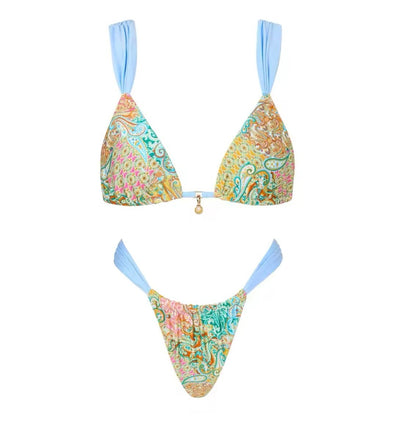 Jazira Wide Strap Bikini Set in Green