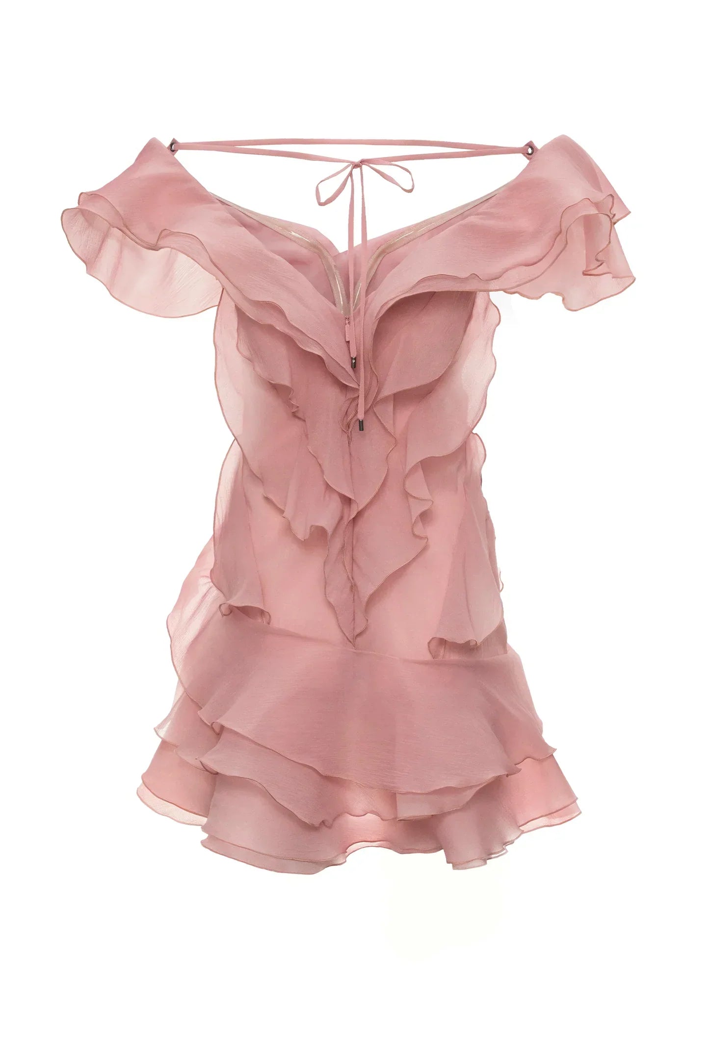 Jazlyn V-Neck Mini Dress in Ivory