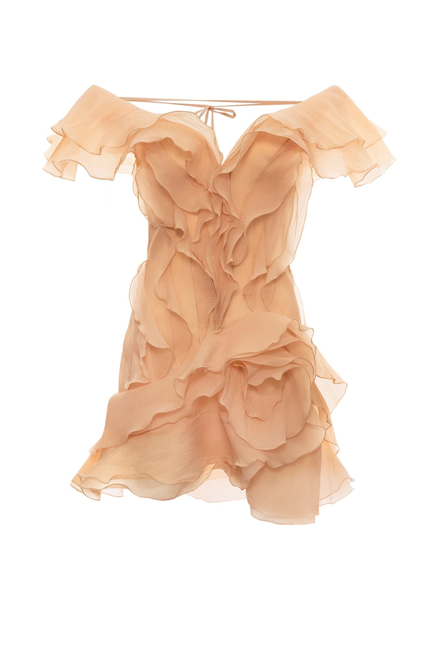 Jazlyn V-Neck Mini Dress in Ivory
