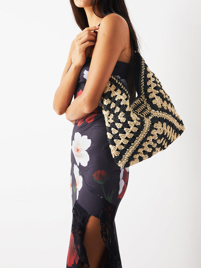 Jenny Embroidered Woven Bag