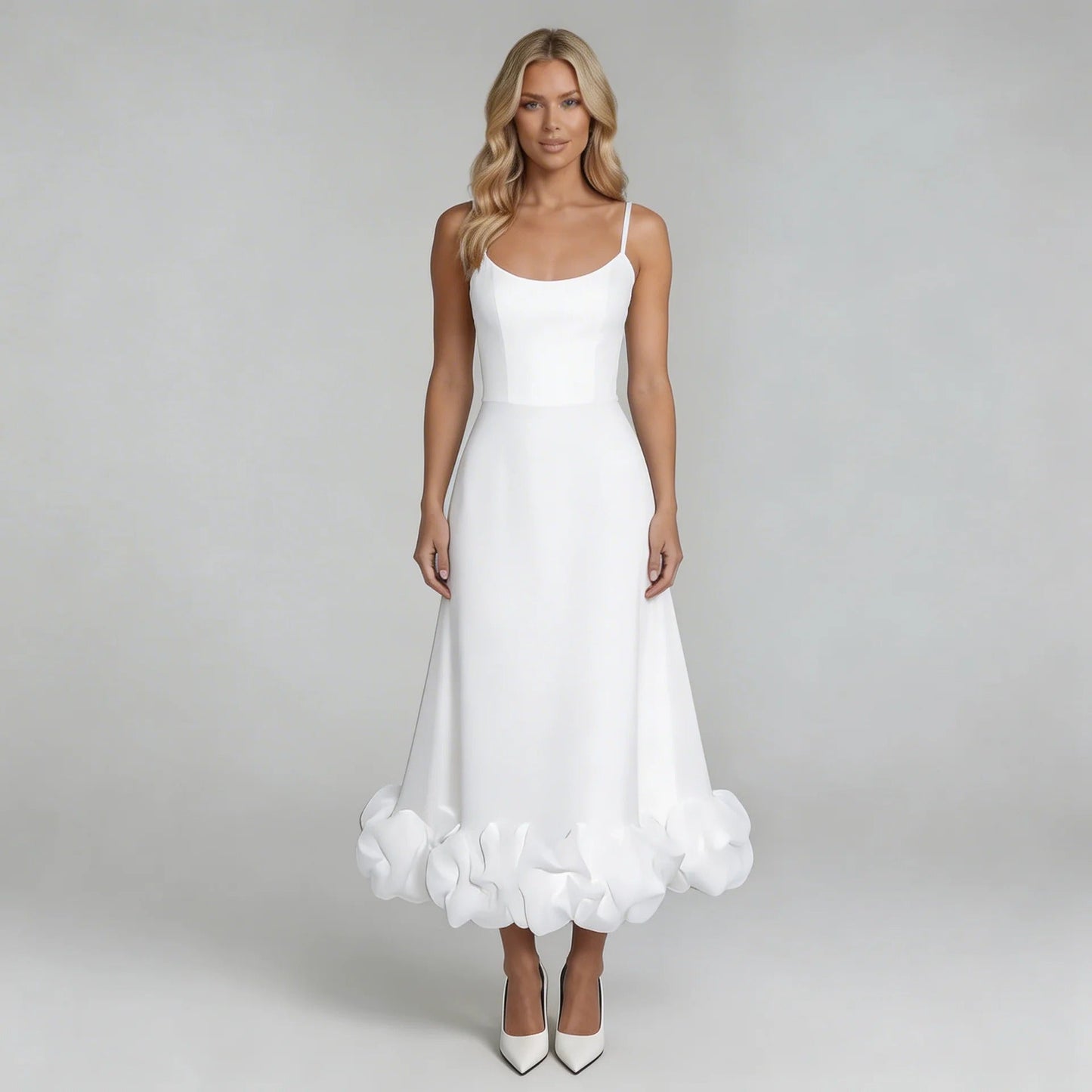 Josephine Ruffle Midi Dress
