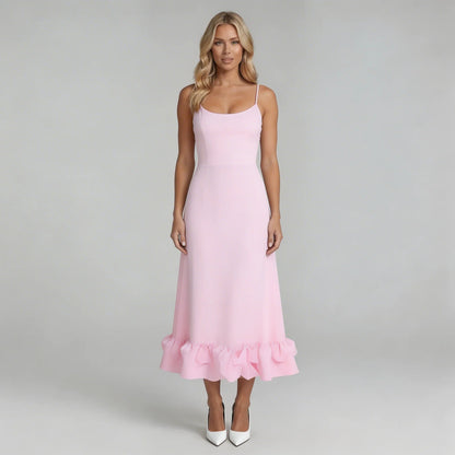Josephine Ruffle Midi Dress
