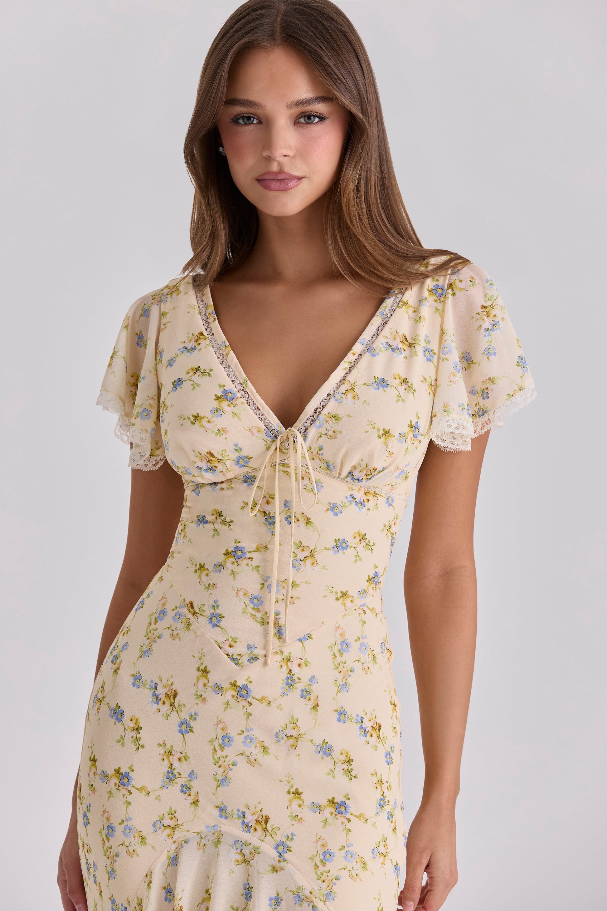 Juliette Floral Maxi Dress in Yellow