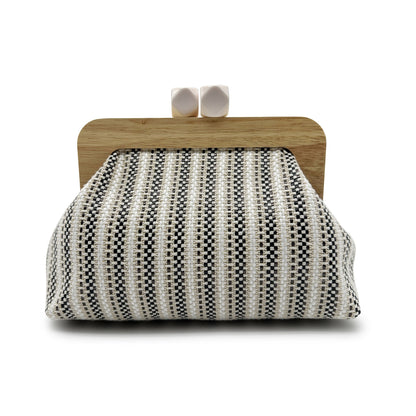 Kaia Boho Woven Clutch in Green