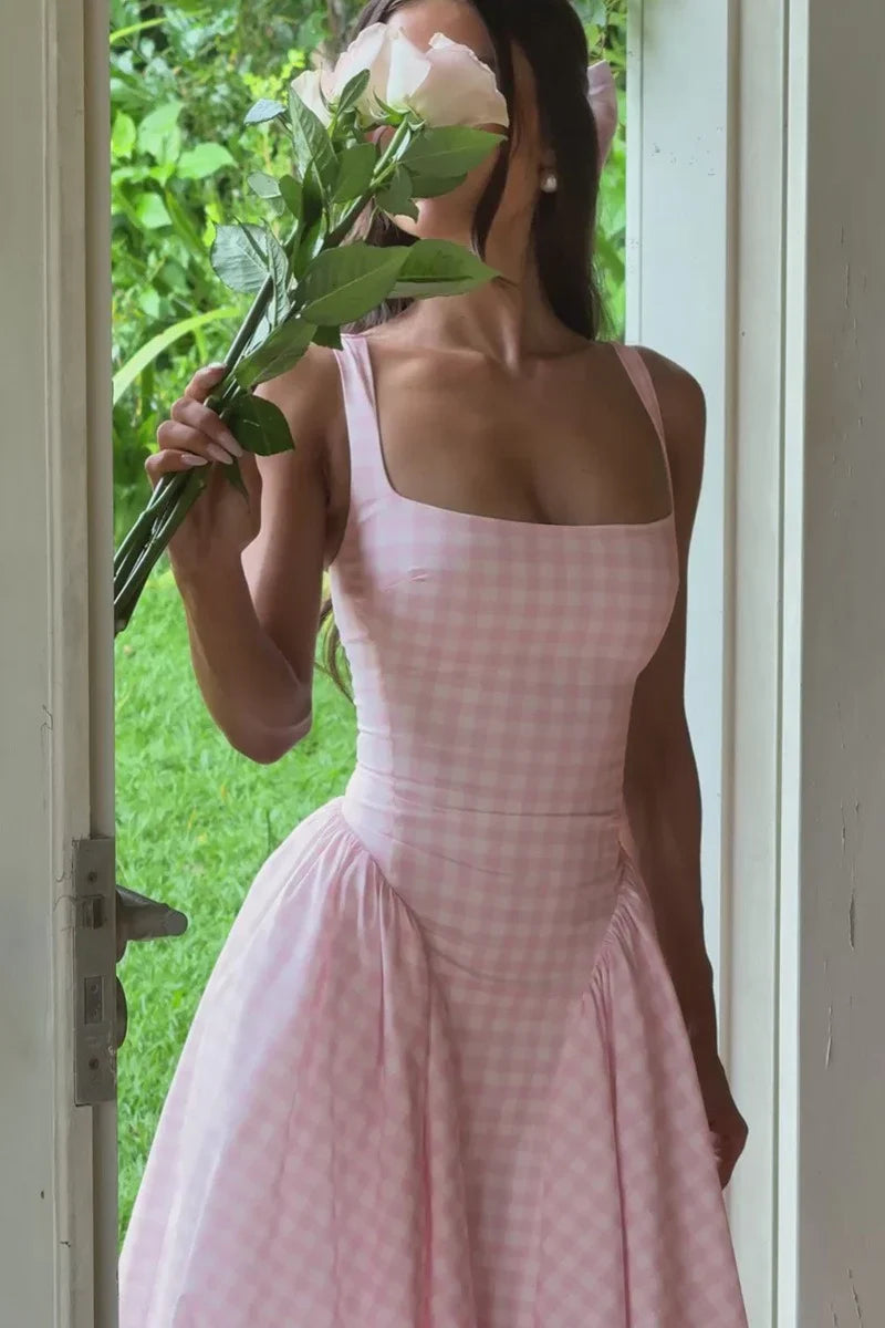 Kaydence Sleeveless Midi Dress in Pink