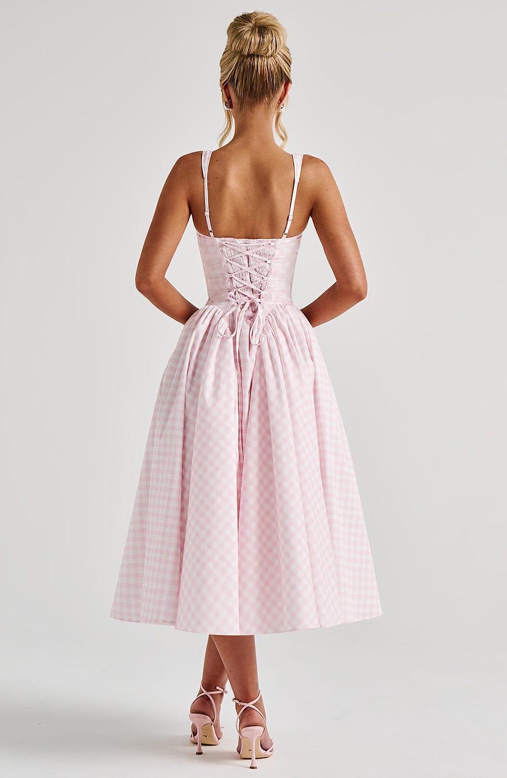 Kaydence Sleeveless Midi Dress in Pink