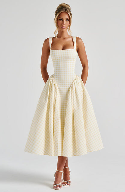 Kaydence Sleeveless Midi Dress in Pink