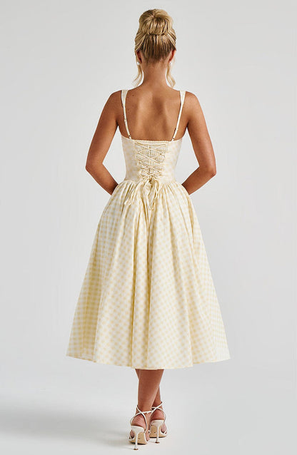 Kaydence Sleeveless Midi Dress in Pink