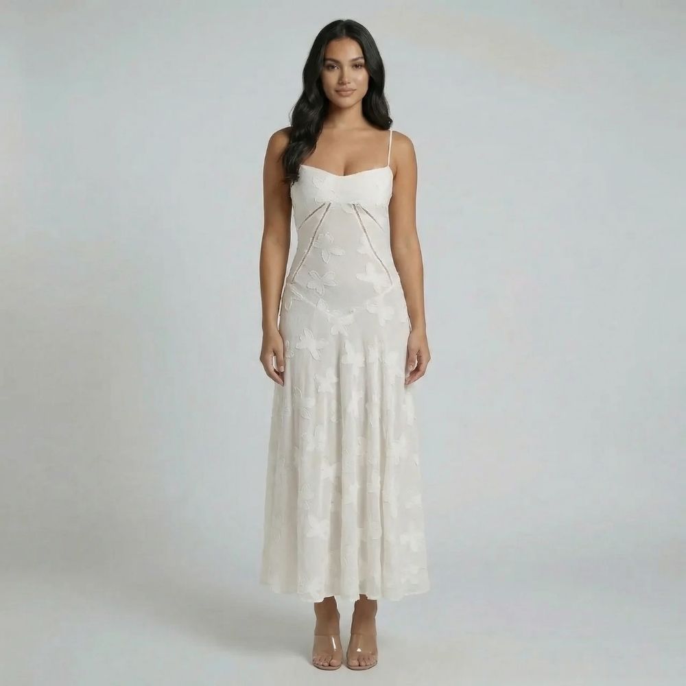 Kayla Lace-Up Maxi Dress