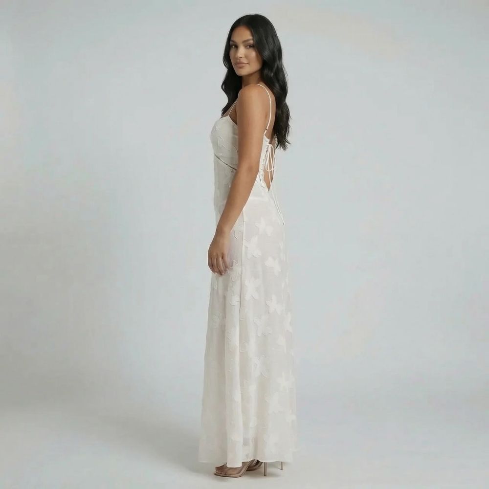 Kayla Lace-Up Maxi Dress