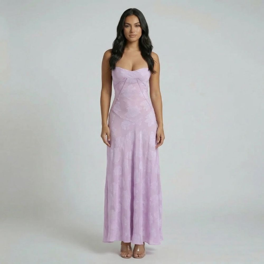 Kayla Lace-Up Maxi Dress