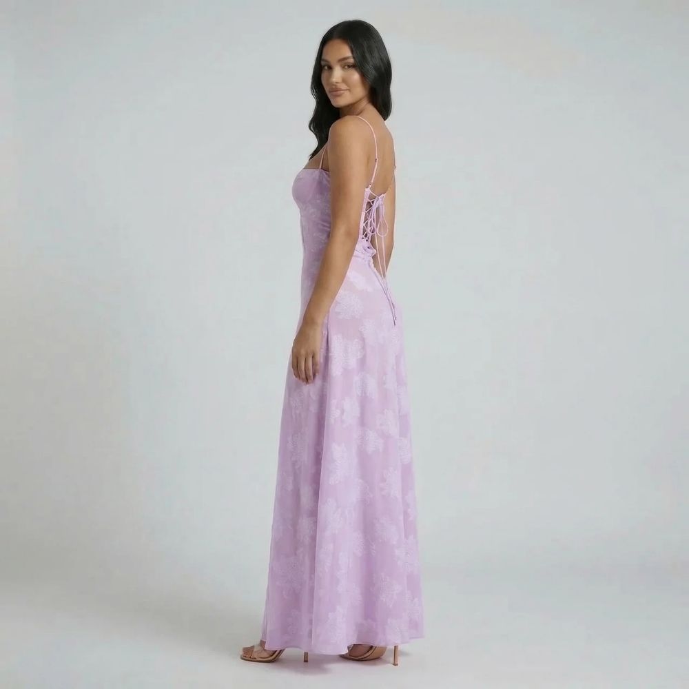 Kayla Lace-Up Maxi Dress