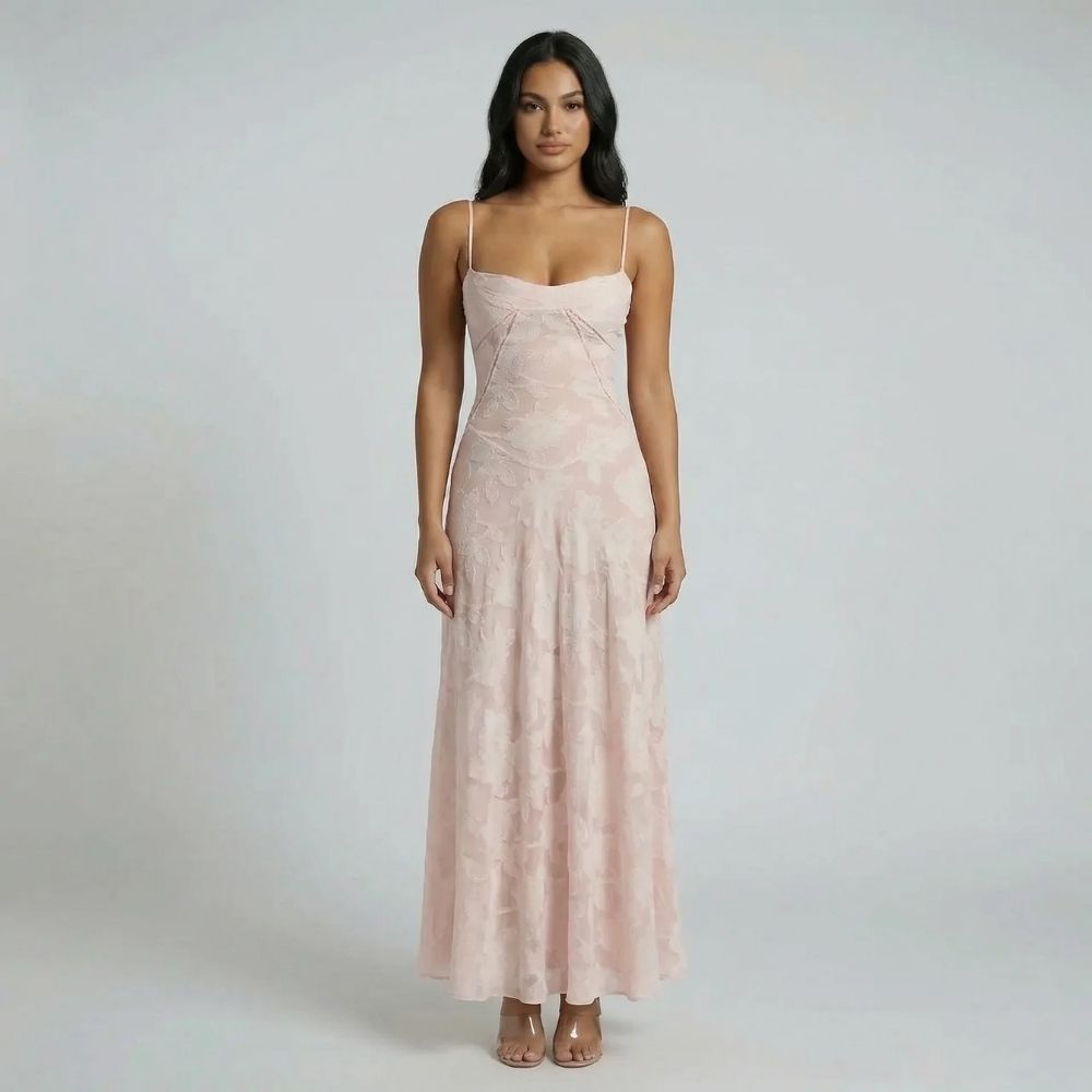 Kayla Lace-Up Maxi Dress